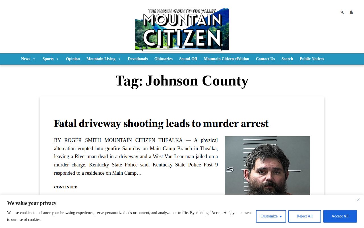 Johnson County arrest news archive at The Mountain Citizen